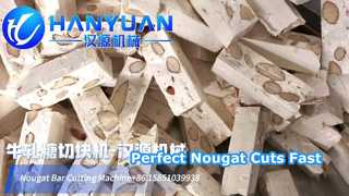 Nougat bar cutting machine